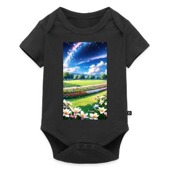 Paysage avec 4 zones, IA générative - Body à manches courtes Premium Bébé - noir - Devant
