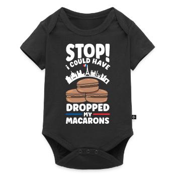 Arrêter! J’aurais pu laisser tomber mes macarons - Body à manches courtes Premium Bébé - noir - Devant