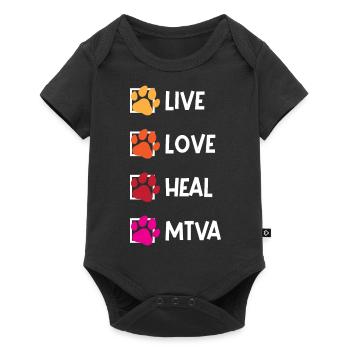 Live, love, heal, mtva tierarzthelfer design - Baby Premium Kurzarmbody - Schwarz - Vorne