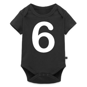 6 - Baby Premium Kurzarmbody - Schwarz - Vorne