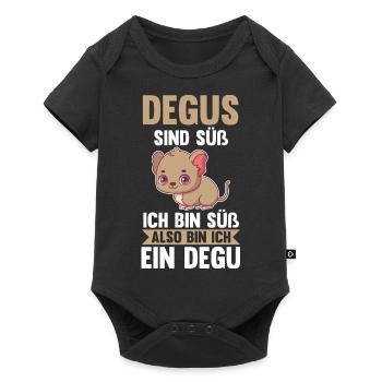 Degu sind süß ich bin süß also bin ich ein Degu - Baby Premium Kurzarmbody - Schwarz - Vorne