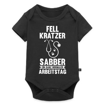 Veterinär Tiermedizin Tierarzt - Baby Premium Kurzarmbody - Schwarz - Vorne