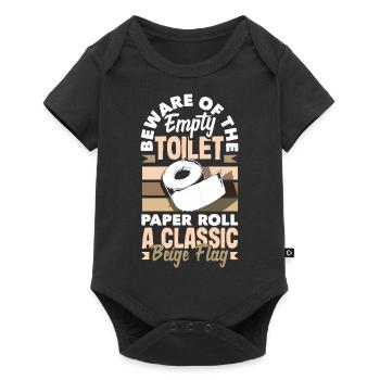 Attention au rouleau de papier toilette vide Un classique - Body à manches courtes Premium Bébé - noir - Devant