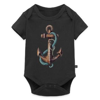 ANKER NORDSEE OSTSEE - Baby Premium Kurzarmbody - Schwarz - Vorne