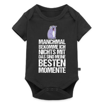 Manchmal Bekomme Ich Nichts Mit Katzen - Baby Premium Kurzarmbody - Schwarz - Vorne