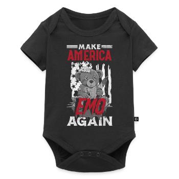 Emoticon Make America Emo Again Emocore Esthétique - Body à manches courtes Premium Bébé - noir - Devant
