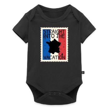 France Flag Distressed Look French Flag - Baby Premium short-sleeve bodysuit - black - Front