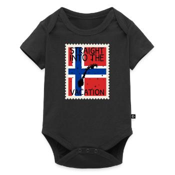 Drapeau de la Norvège Scandinavie Drapeau norvégien - Body à manches courtes Premium Bébé - noir - Devant