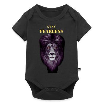 Stay Fearless Leo - Fearless Lion - Lion - Baby Premium short-sleeve bodysuit - black - Front
