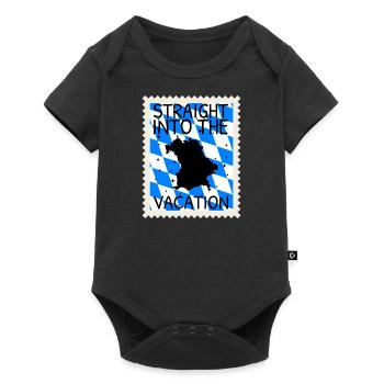 Drapeau de Bavière utilisé Look drapeau bavarois Vintage - Body à manches courtes Premium Bébé - noir - Devant
