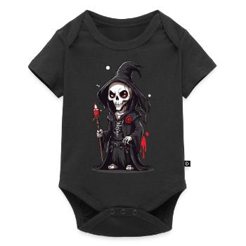 Halloween Skeleton Magician Cartoon Magic - Baby Premium short-sleeve bodysuit - black - Front
