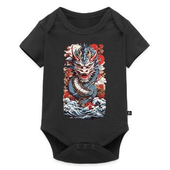 Chinese Dragon Asian Streetwear Style - Baby Premium short-sleeve bodysuit - black - Front
