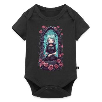 Kawaii Goth Anime Girl Victorian Magical - Baby Premium short-sleeve bodysuit - black - Front