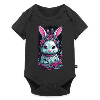 Gothique Pastel lapin occulte mignon Design - Body à manches courtes Premium Bébé - noir - Devant