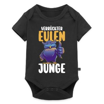 Eulen - Baby Premium Kurzarmbody - Schwarz - Vorne