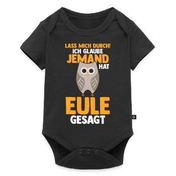Eulen - Baby Premium Kurzarmbody - Schwarz - Vorne