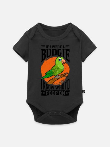 Papagei Sittich - Baby Premium Kurzarmbody - Schwarz