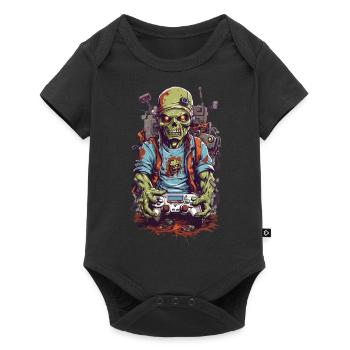 Zombie Gamer Ultimate Halloween Gaming Design - Body à manches courtes Premium Bébé - noir - Devant