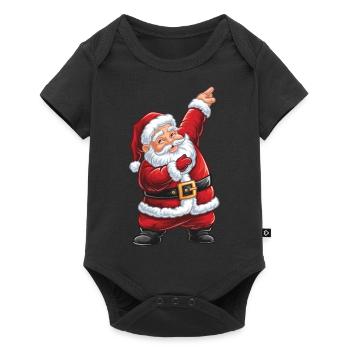 Dabbing Nikolaus Santa Claus Applaus Beifall - Baby Premium Kurzarmbody - Schwarz - Vorne