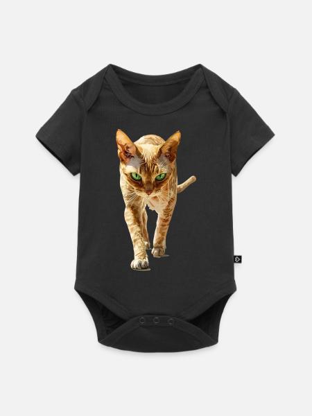 Devon Rex - Baby Premium Kurzarmbody - Schwarz