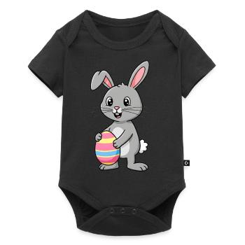 Animal Cartoon Easter Bunny - Baby Premium short-sleeve bodysuit - black - Front