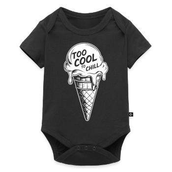 Too Cool to Chill – Eis mit Aussage - Baby Premium Kurzarmbody - Schwarz - Vorne