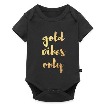 Gold Vibes Only Yoga Decoration cool Quotes - Baby Premium short-sleeve bodysuit - black - Front