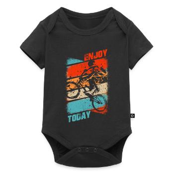 BMX - Carpe Diem - cycling - MTB - Baby Premium short-sleeve bodysuit - black - Front