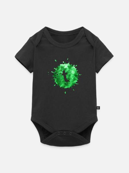 fleck grün t - Baby Premium Kurzarmbody - Schwarz