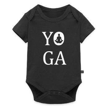 Yoga Namaste - Baby Premium Kurzarmbody - Schwarz - Vorne