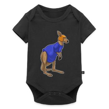 Kangaroo American Football Sports - Baby Premium short-sleeve bodysuit - black - Front