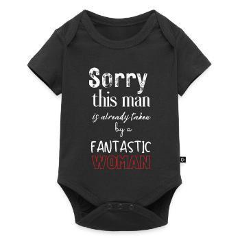 Taken by a Fantastic Woman Tippfehler-T-Shirt - Baby Premium Kurzarmbody - Schwarz - Vorne
