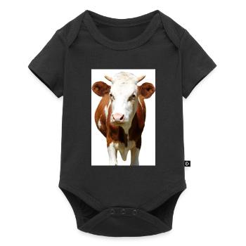 Affiche de vache - Body à manches courtes Premium Bébé - noir - Devant