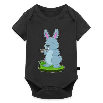 Bunny Coffee Mug - Baby Premium short-sleeve bodysuit - black - Front