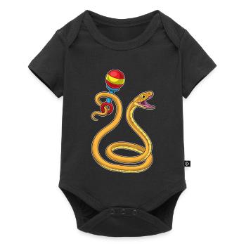 Snake Musician Rattle Music - Baby Premium short-sleeve bodysuit - black - Front