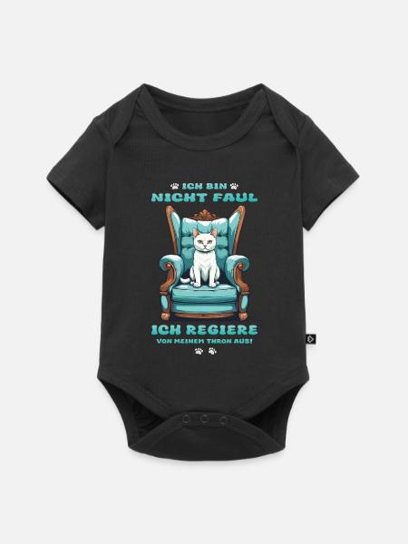 Katzen Königin - Baby Premium Kurzarmbody - Schwarz