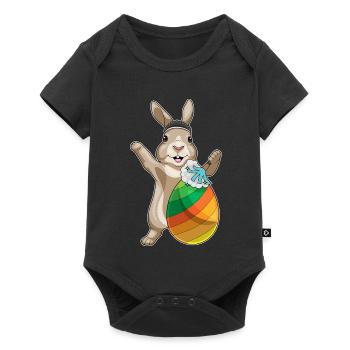 Nettoyage de Pâques des lapins de Pâques - Body à manches courtes Premium Bébé - noir - Devant