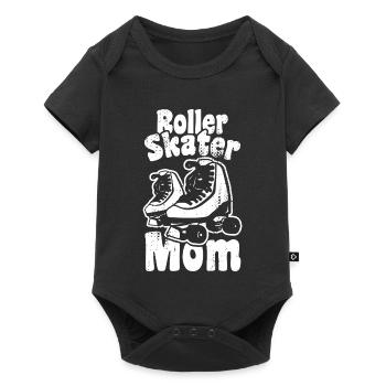 Mère patineuse à roulettes - Body à manches courtes Premium Bébé - noir - Devant