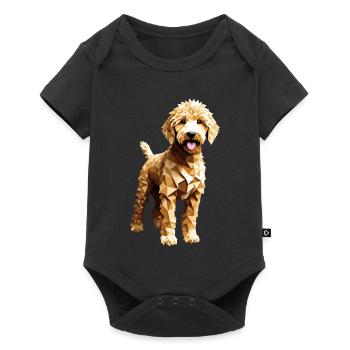 Goldendoodle Golden Doodle Dog Geometric - Baby Premium short-sleeve bodysuit - black - Front