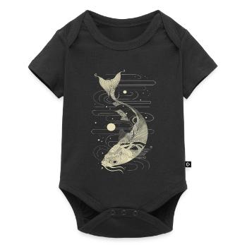 Fish Graphic - Baby Premium short-sleeve bodysuit - black - Front