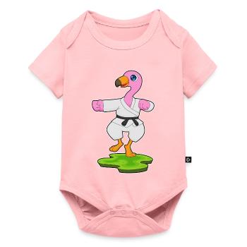 Karate Flamingo arts martiaux - Body à manches courtes Premium Bébé - rose - Devant