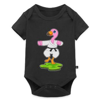 Karate Flamingo arts martiaux - Body à manches courtes Premium Bébé - noir - Devant