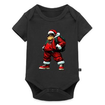 Rappeur de Noël - Body à manches courtes Premium Bébé - noir - Devant