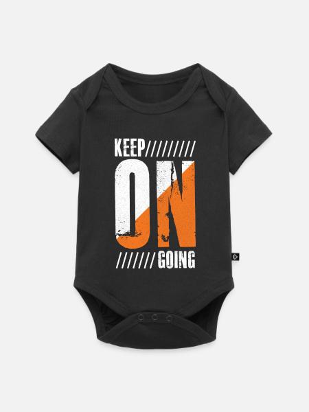 keep on going funny shirt - Baby Premium Kurzarmbody - Schwarz