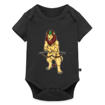 Arc d’archer lion - Body à manches courtes Premium Bébé - noir - Devant