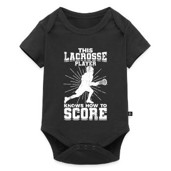 Lacrosse Boy - Baby Premium short-sleeve bodysuit - black - Front