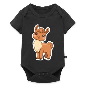 Llama Alpaca Llama Animal Gift - Baby Premium short-sleeve bodysuit - black - Front