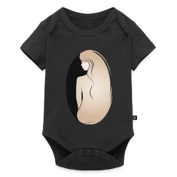 Silhouette féminine élégante – élégante et calme - Body à manches courtes Premium Bébé - noir - Devant
