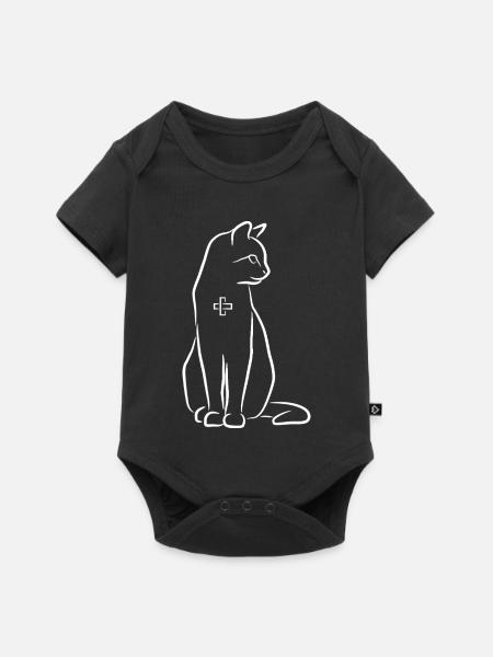 Tierarzt Katze - Baby Premium Kurzarmbody - Schwarz