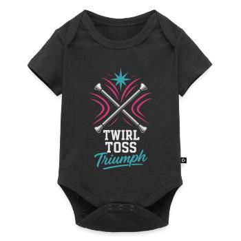 Baton Twirler Majorette Captain Squad Club - Baby Premium short-sleeve bodysuit - black - Front